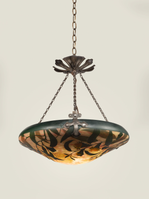 Large Art Nouveau 'Eucalyptus' Plafonnier