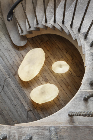 Set of Three Dora 'Moon Rock' Lamps by André Cazenave Set of Three Dora 'Moon Rock' Lamps by André Cazenave