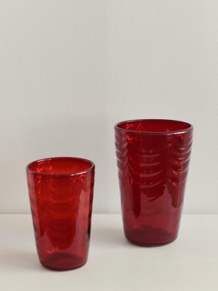 Large red glass Whitefriars vase Large red glass Whitefriars vase