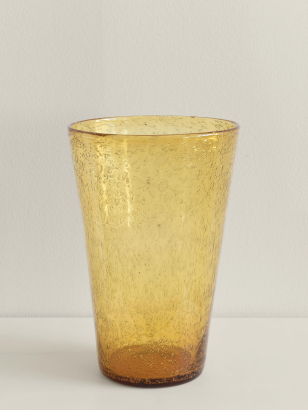 Amber Bubble Glass Vase Amber Bubble Glass Vase