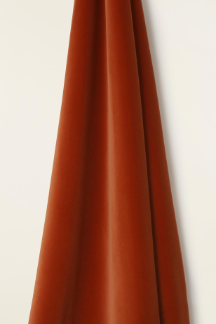 Heavy Weight Cotton Velvet in Vermillion Heavy Weight Cotton Velvet in Vermillion